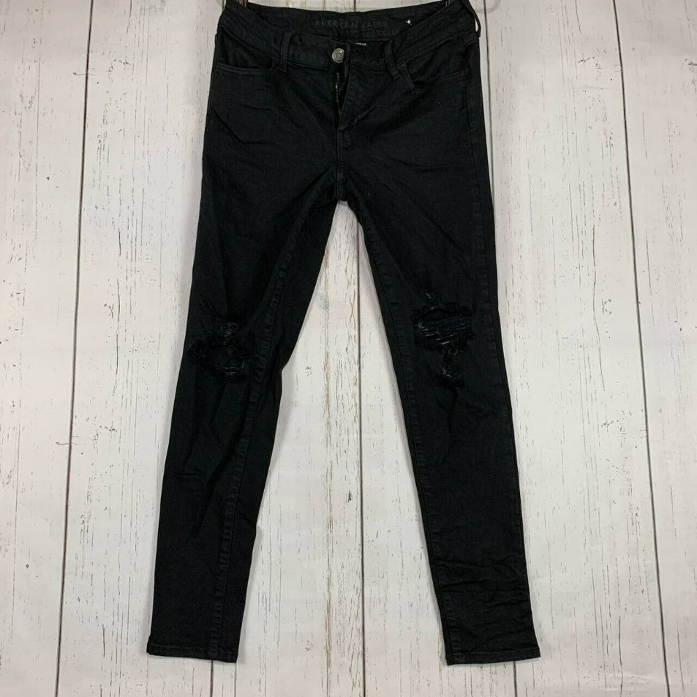 American Eagle 10‎ Mid Rise Denim Stretch Jeans Pants Women 27x27